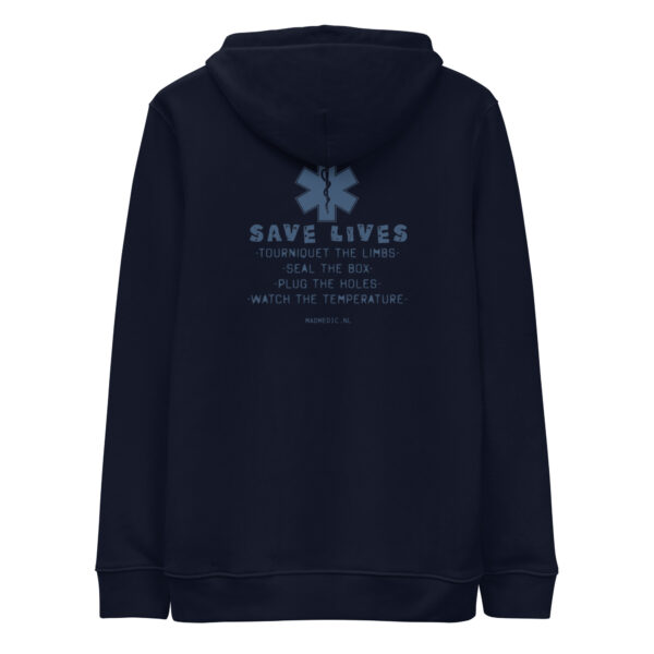 Unisex essential eco hoodie Save Lives - Afbeelding 2