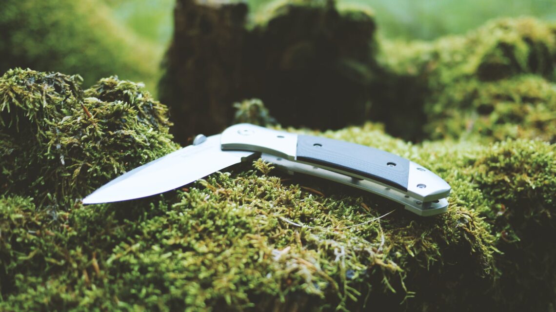 gray and black folding pocket knife